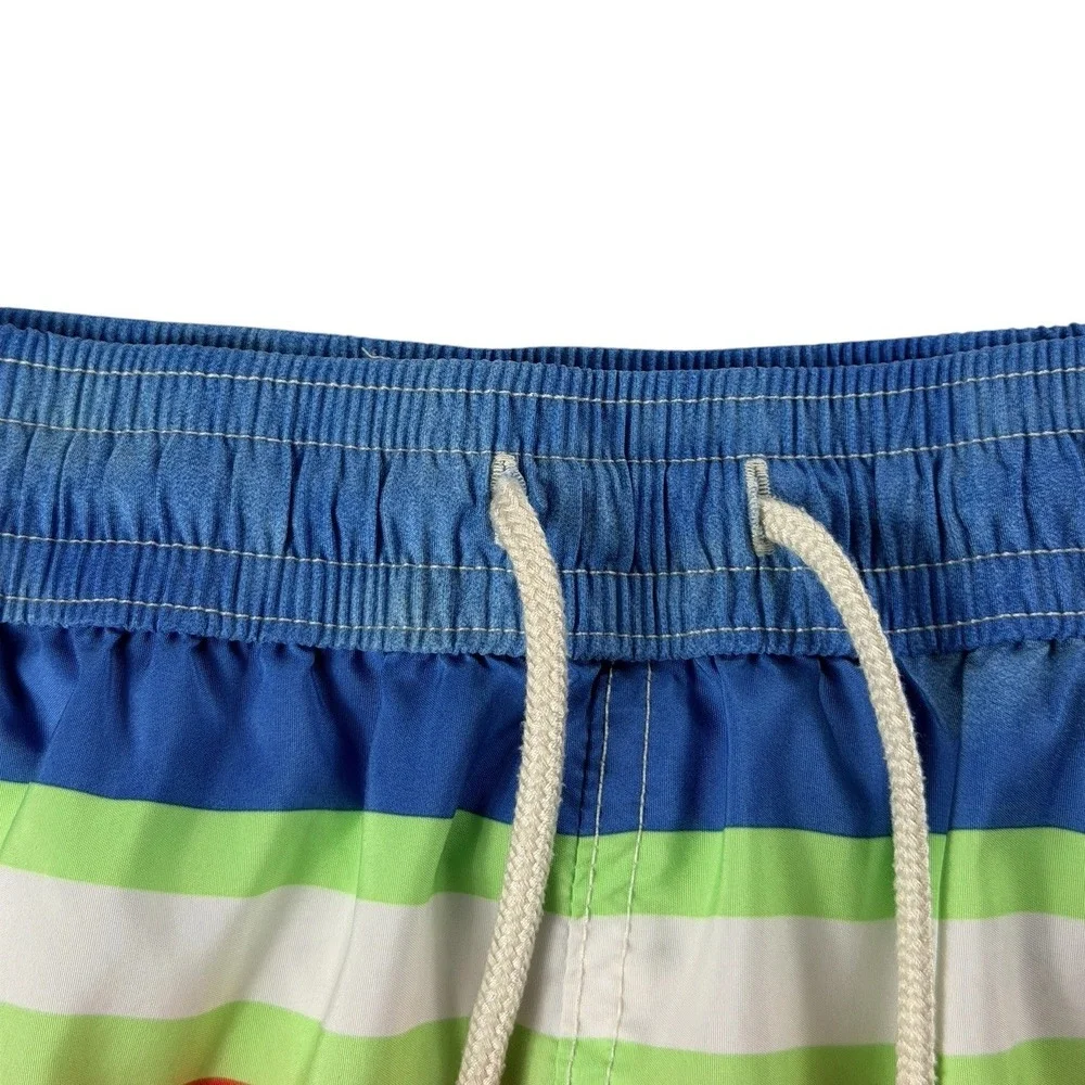 Polo Ralph Lauren Mens Medium Striped Swim Trunks Multi Color Mesh Lined Shorts